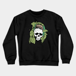 Skull and Leaves (colored) Crewneck Sweatshirt